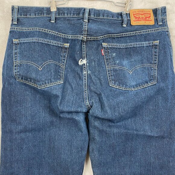 Levis Mens 559 Jeans 44x32 Relaxed Straight Leg Blue Denim - Picture 13 of 16